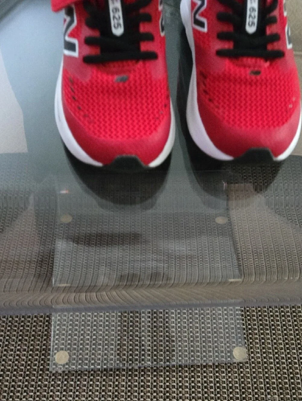 New Balance Kids Red Athletic Sneakers with Hook-and-Loop Strap